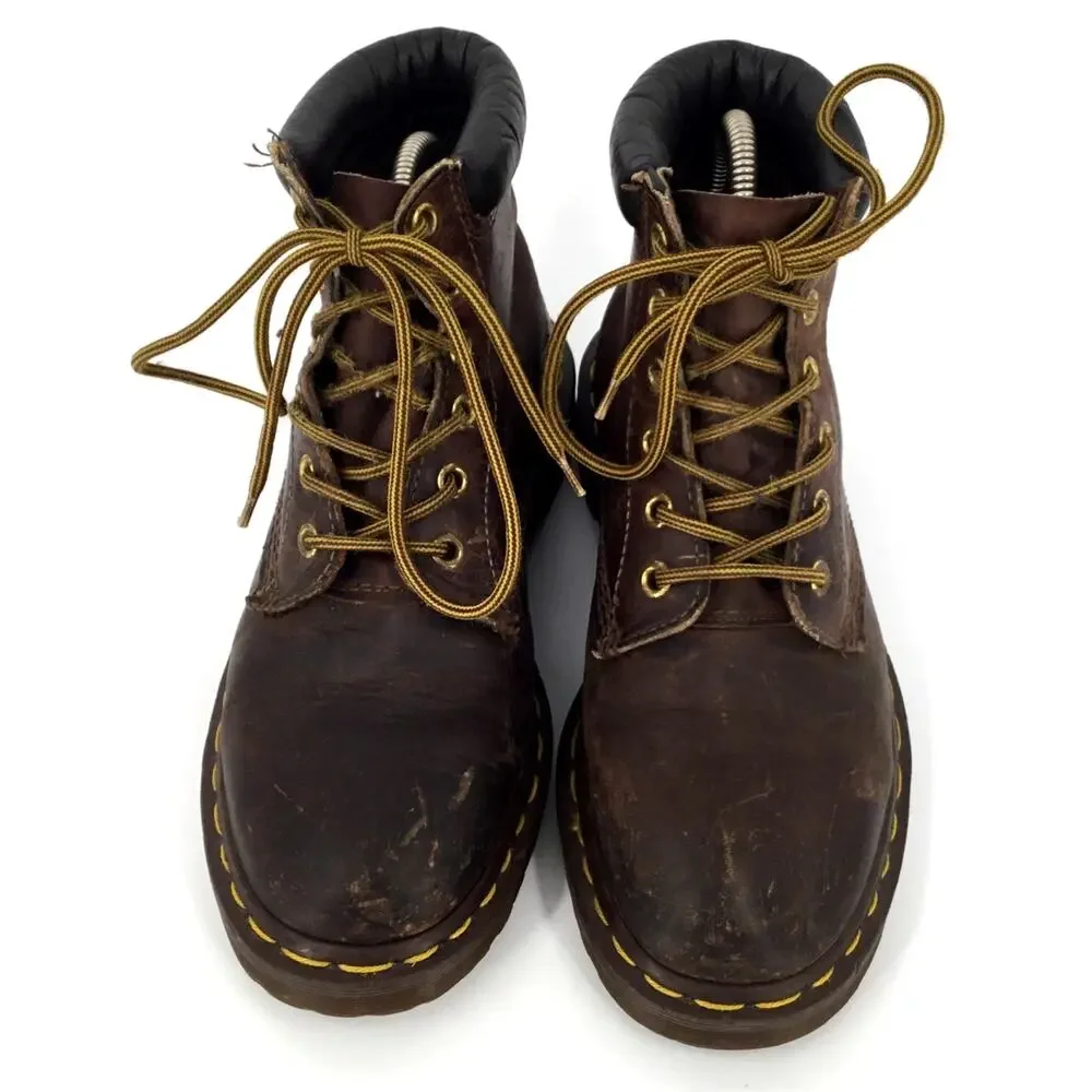Vintage 90s Dr Martens Made England Brown Leather Boots Est US 7